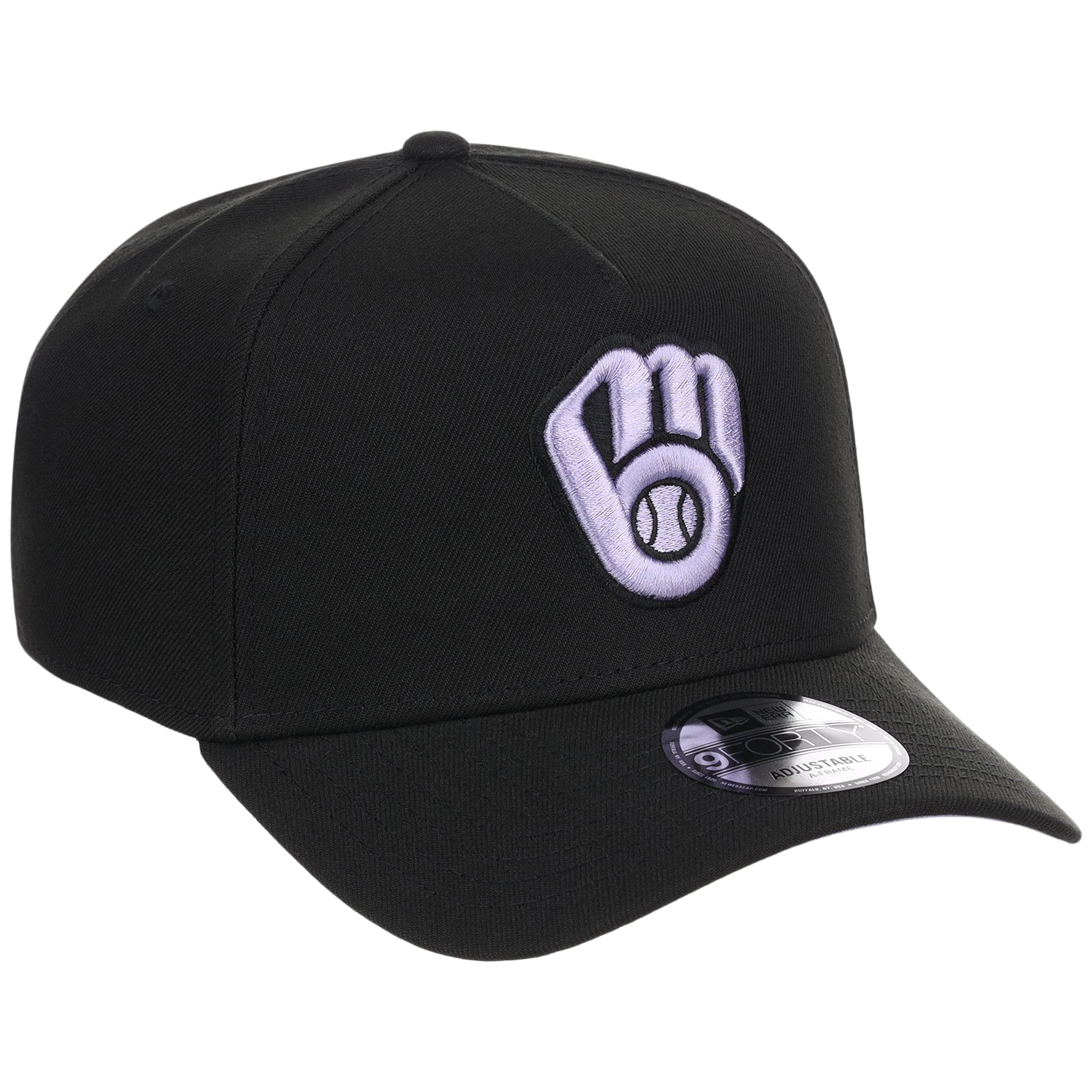 Milwaukee Brewers MLB Black x Lavender FASHION CORE New Era 9FORTY