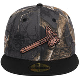 Atlanta Braves MLB Black Realtree 2-TONE Black & Copper New Era 59FIFTY