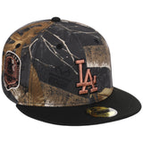 Los Angeles Dodgers MLB Black Realtree 2-TONE Black & Copper New Era 59FIFTY