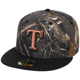 Texas Rangers MLB Black Realtree 2-TONE Black & Copper New Era 59FIFTY