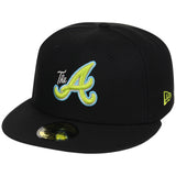 Atlanta Braves High Frequency Funk New Era 59FIFTY Black/Black