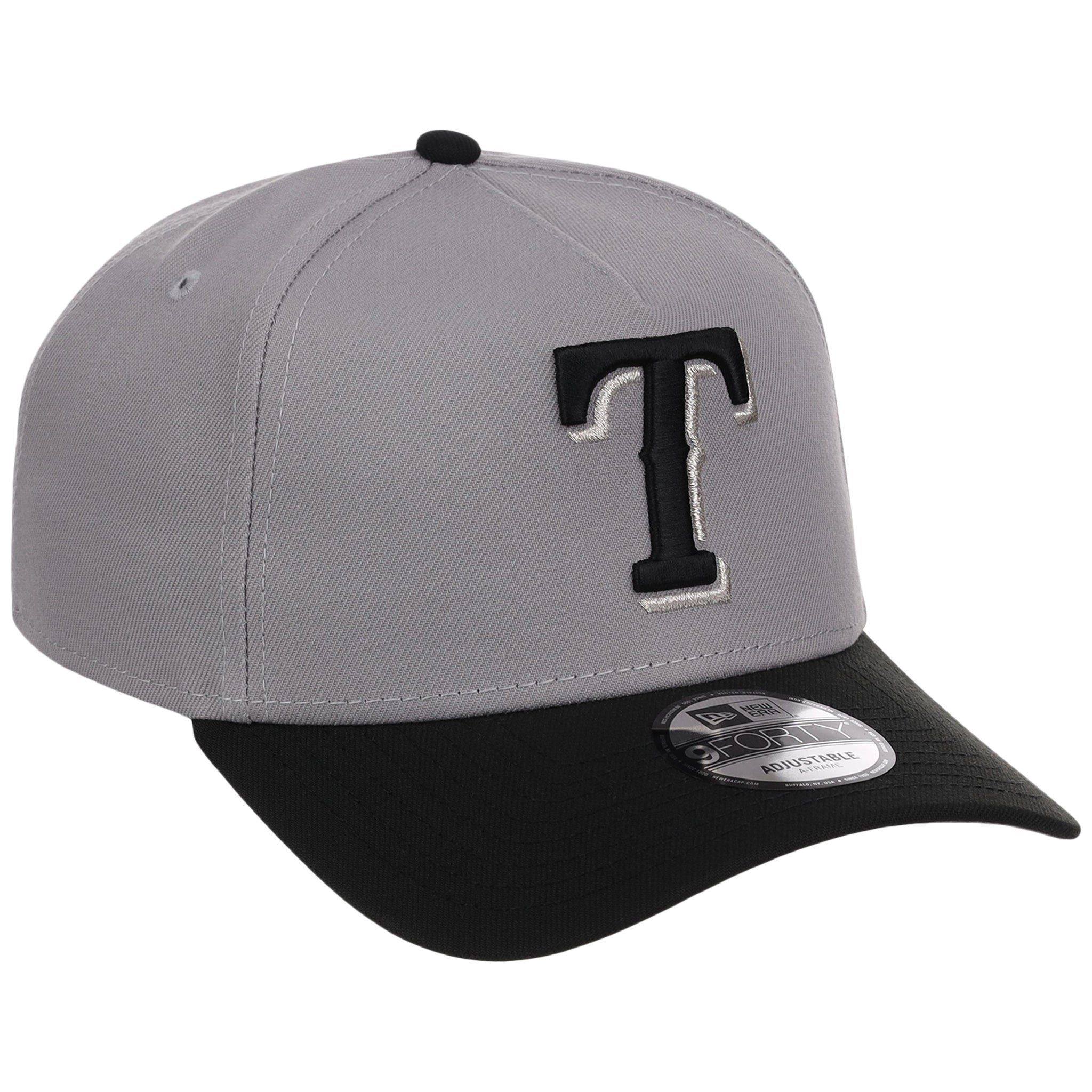 Texas Rangers MLB Gray x Black FASHION CORE New Era 9FORTY A-Frame