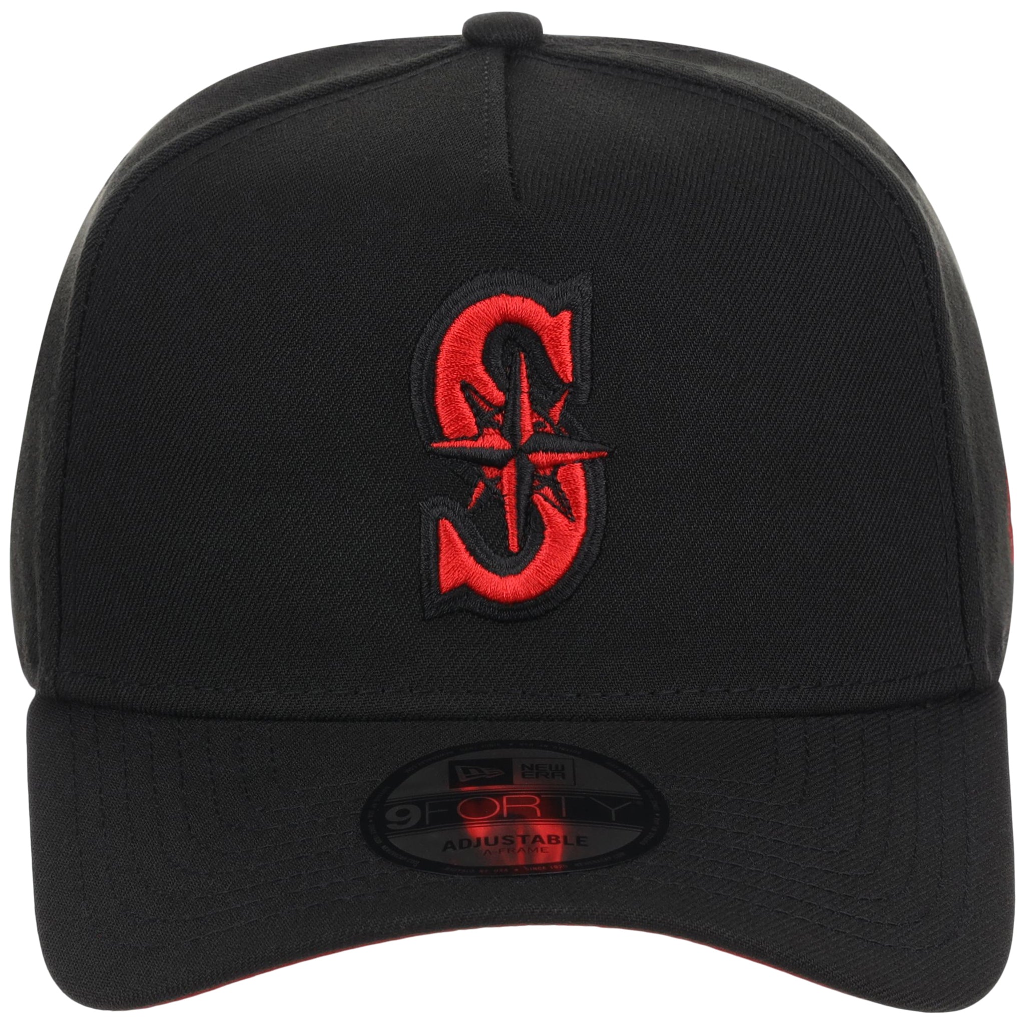 Seattle Mariners MLB Black x Red FASHION CORE New Era 9FORTY A-Frame