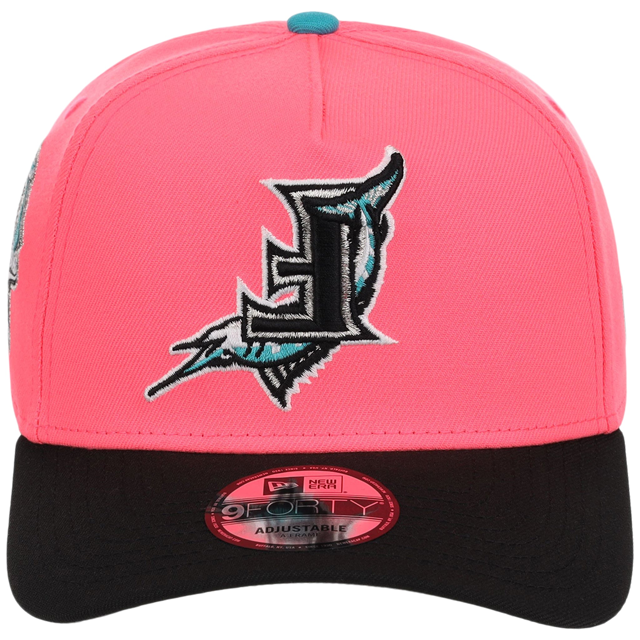 Florida Marlins MLB Flipmode 2.0 New Era 9FORTY A-Frame (Pink/Black/Gray)