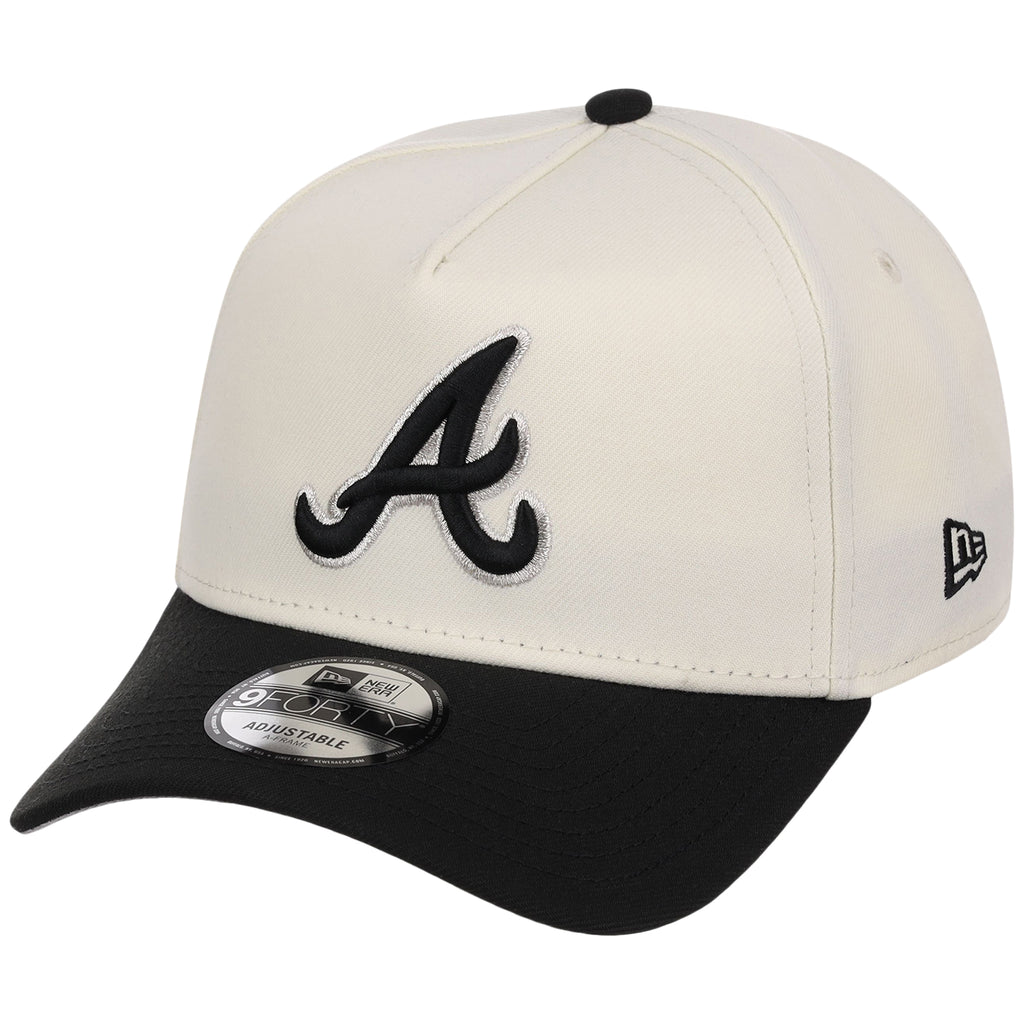Atlanta Braves MLB Chrome x Black FASHION CORE New Era 9FORTY A-Frame