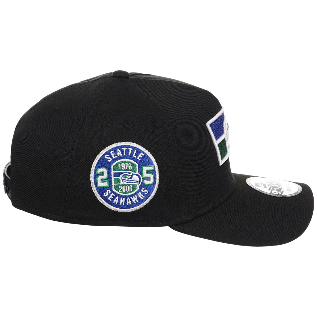 Seattle Seahawks NFL Black Dome New Era 9FORTY A-Frame