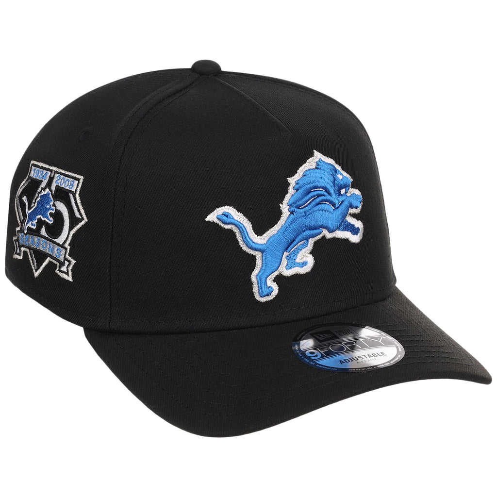 Detroit Lions NFL Black Dome New Era 9FORTY A-Frame