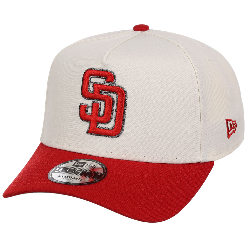 San Diego Padres MLB Chrome x Red FASHION CORE New Era 9FORTY A-Frame