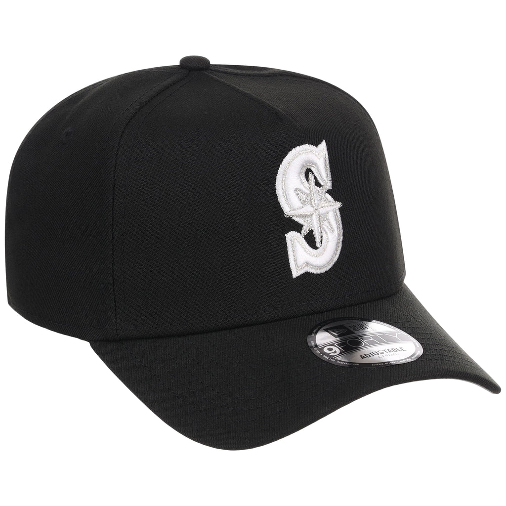 Seattle Mariners MLB Black x White FASHION CORE New Era 9FORTY A-Frame