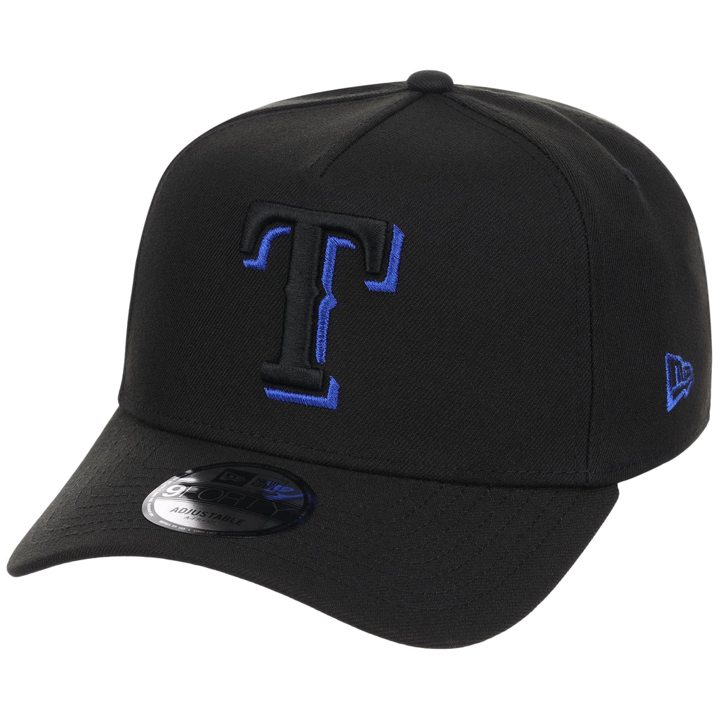 Texas Rangers MLB Black x Royal FASHION CORE New Era 9FORTY A-Frame