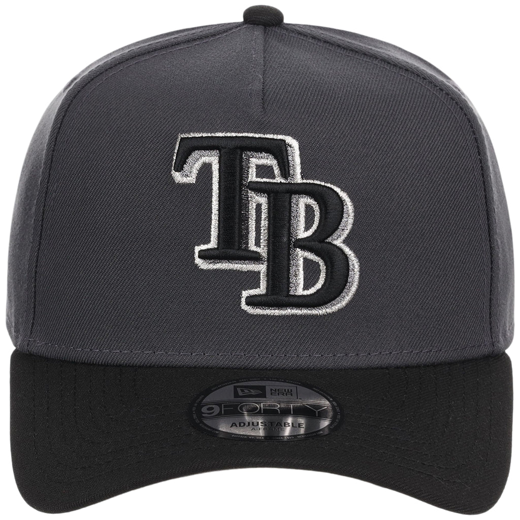 Tampa Bay Rays MLB Graphite x Black FASHION CORE New Era 9FORTY A-Frame