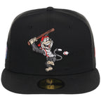 Anaheim Angels Crown the City New Era 59FIFTY Rally Monkey (Black/Black/Gray)