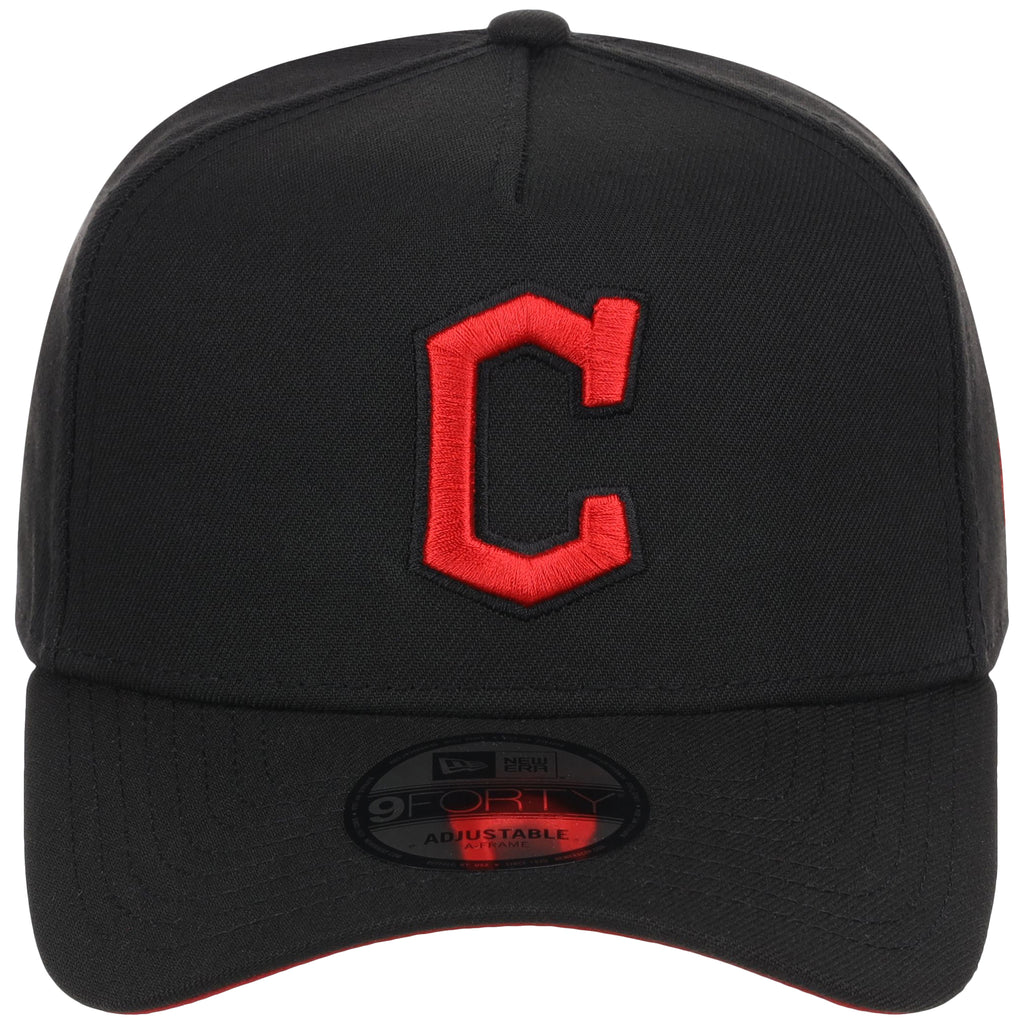 Cleveland Guardians MLB Black x Red FASHION CORE New Era 9FORTY A-Frame