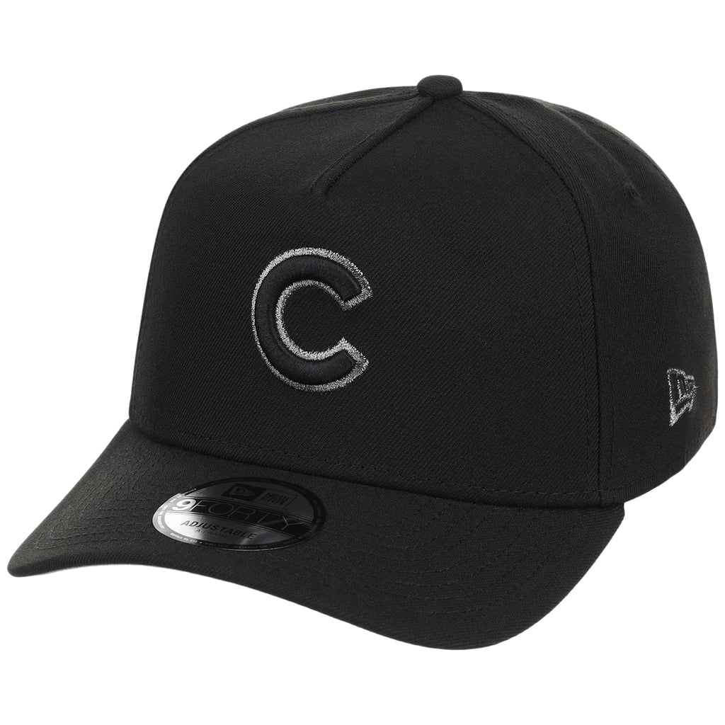 Chicago Cubs MLB Black x Pewter FASHION CORE New Era 9FORTY A-Frame