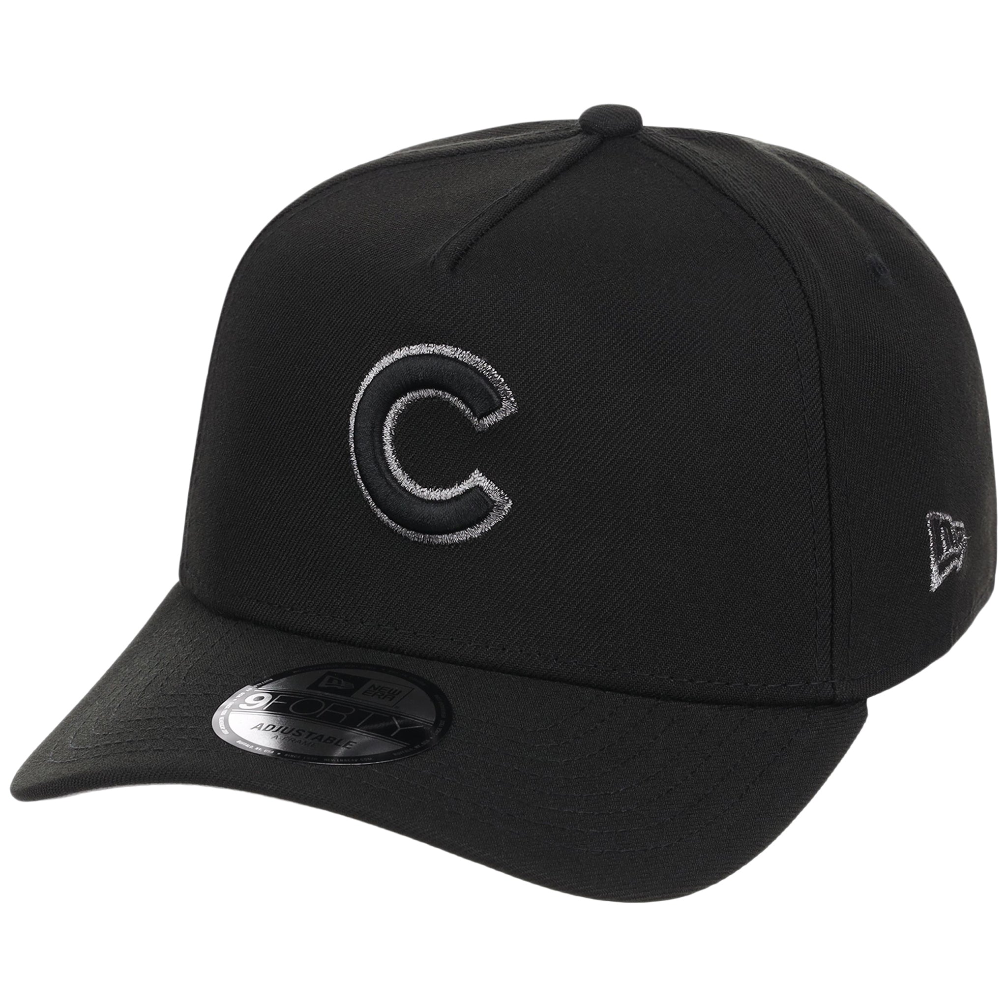 Chicago Cubs MLB Black x Pewter FASHION CORE New Era 9FORTY A-Frame