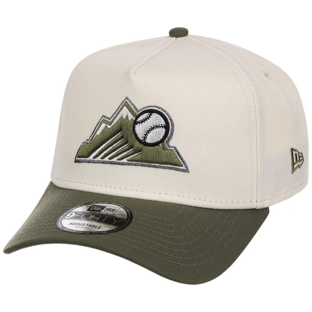Colorado Rockies MLB Chrome Olive New Era 9FORTY
