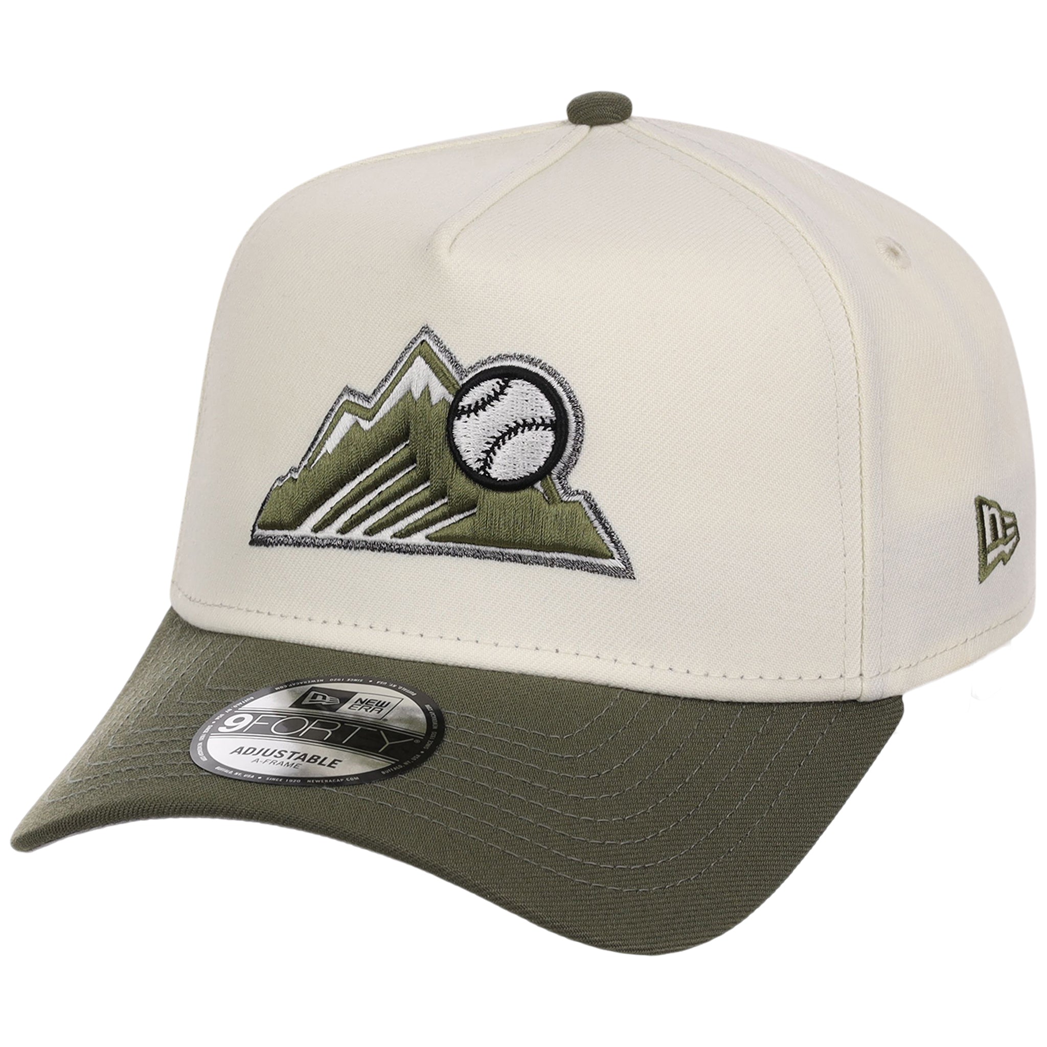 Colorado Rockies MLB Chrome Olive New Era 9FORTY