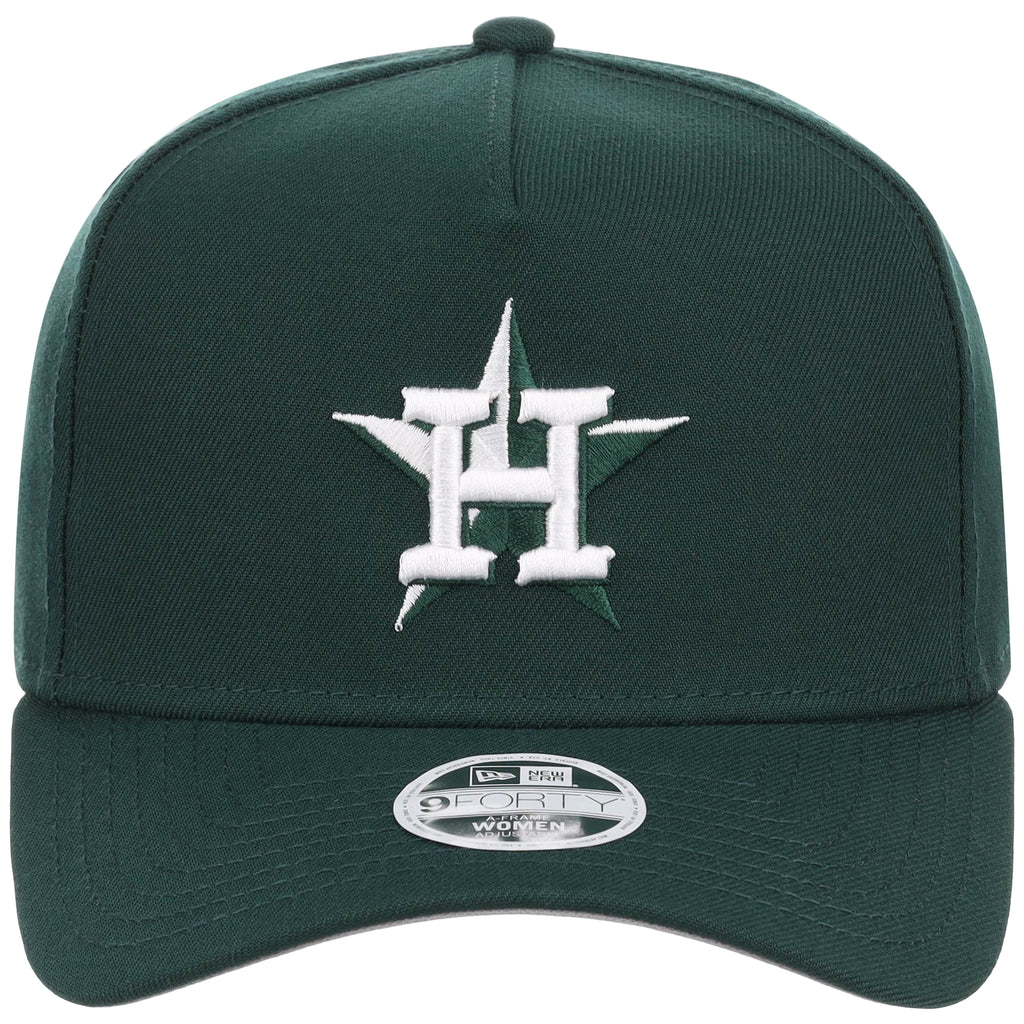 Houston Astros Women's New Era 9FORTY Dark Green A-Frame