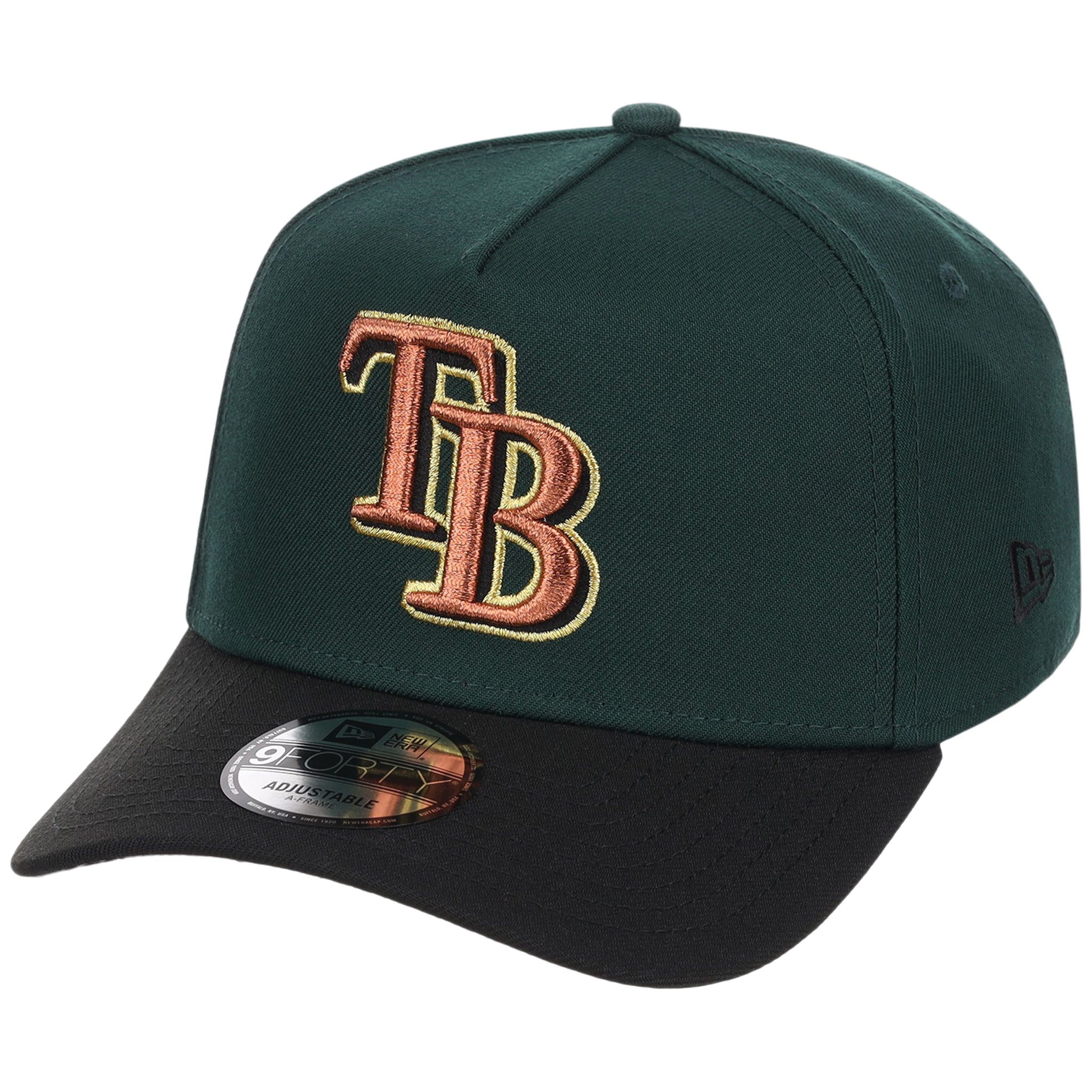 Tampa Bay Rays MLB Dark Green x Black FASHION CORE New Era 9FORTY A-Frame