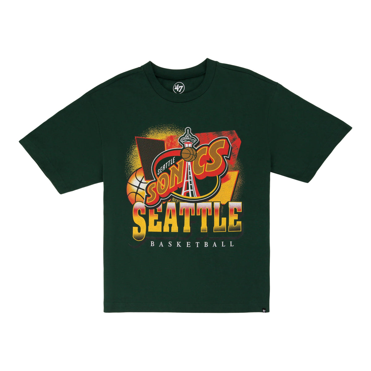 SEATTLE SUPERSONICS HWC Sonic Boom Foundation Tee DKGRN/DKGR