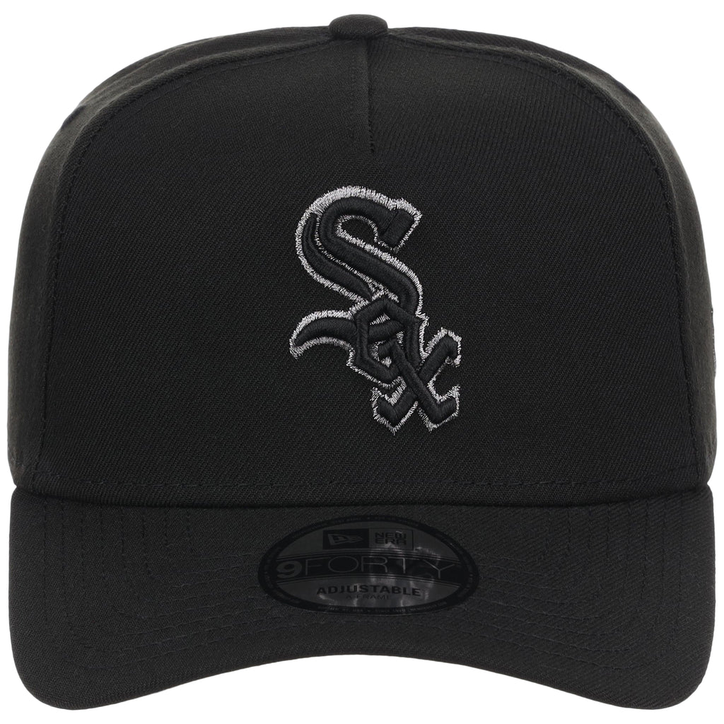 Chicago White Sox MLB Black x Pewter FASHION CORE New Era 9FORTY A-Frame