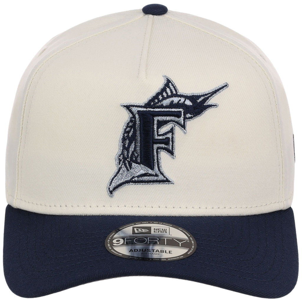 Miami Marlins MLB Chrome x Navy FASHION CORE New Era 9FORTY A-Frame