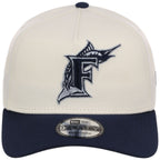 Miami Marlins MLB Chrome x Navy FASHION CORE New Era 9FORTY A-Frame