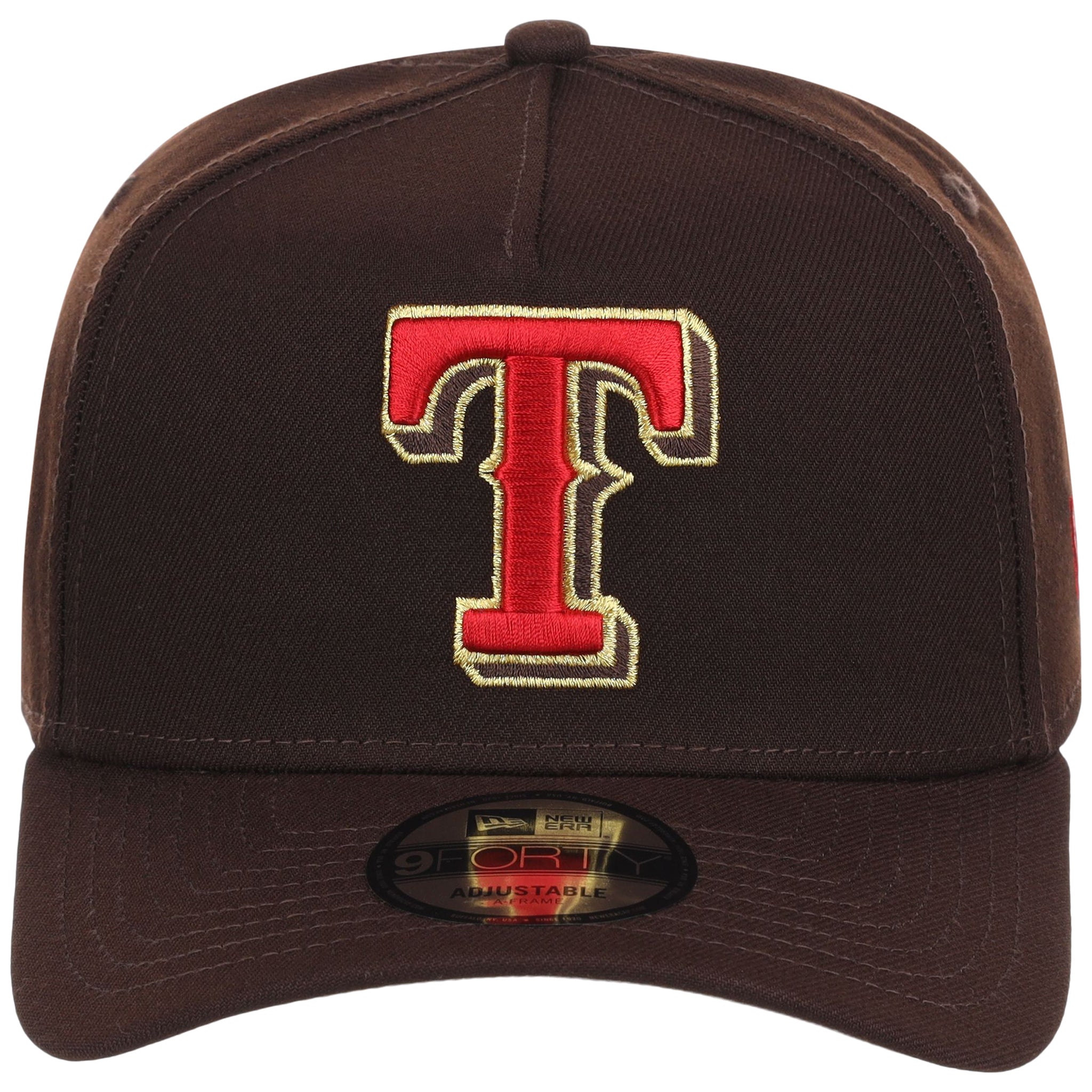 Texas Rangers MLB Burnt Wood FASHION CORE New Era 9FORTY A-Frame