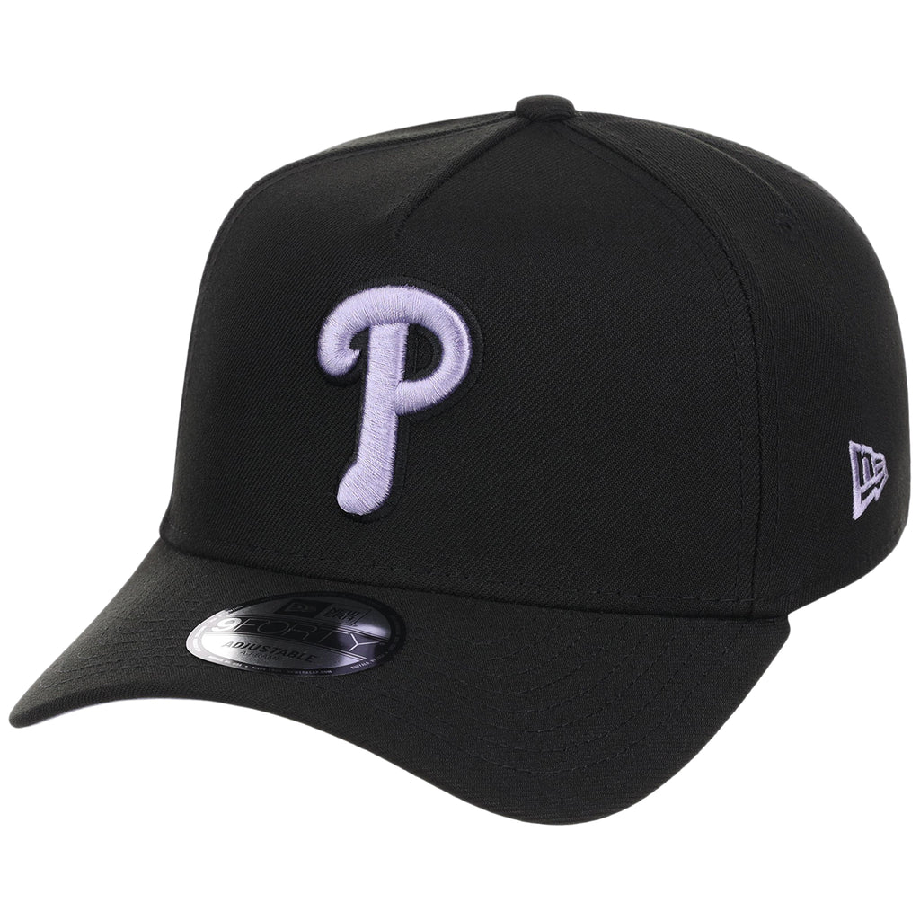 Philadelphia Phillies MLB Black x Lavender FASHION CORE New Era 9FORTY A-Frame