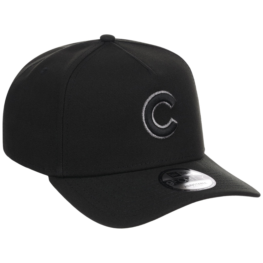 Chicago Cubs MLB Black x Pewter FASHION CORE New Era 9FORTY A-Frame