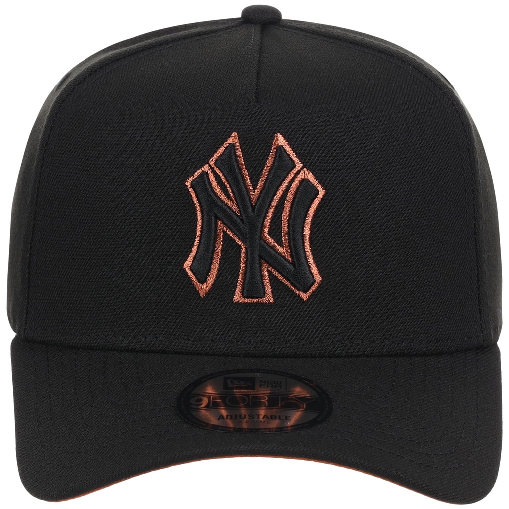 New York Yankees MLB Black x Rust FASHION CORE New Era 9FORTY A-Frame