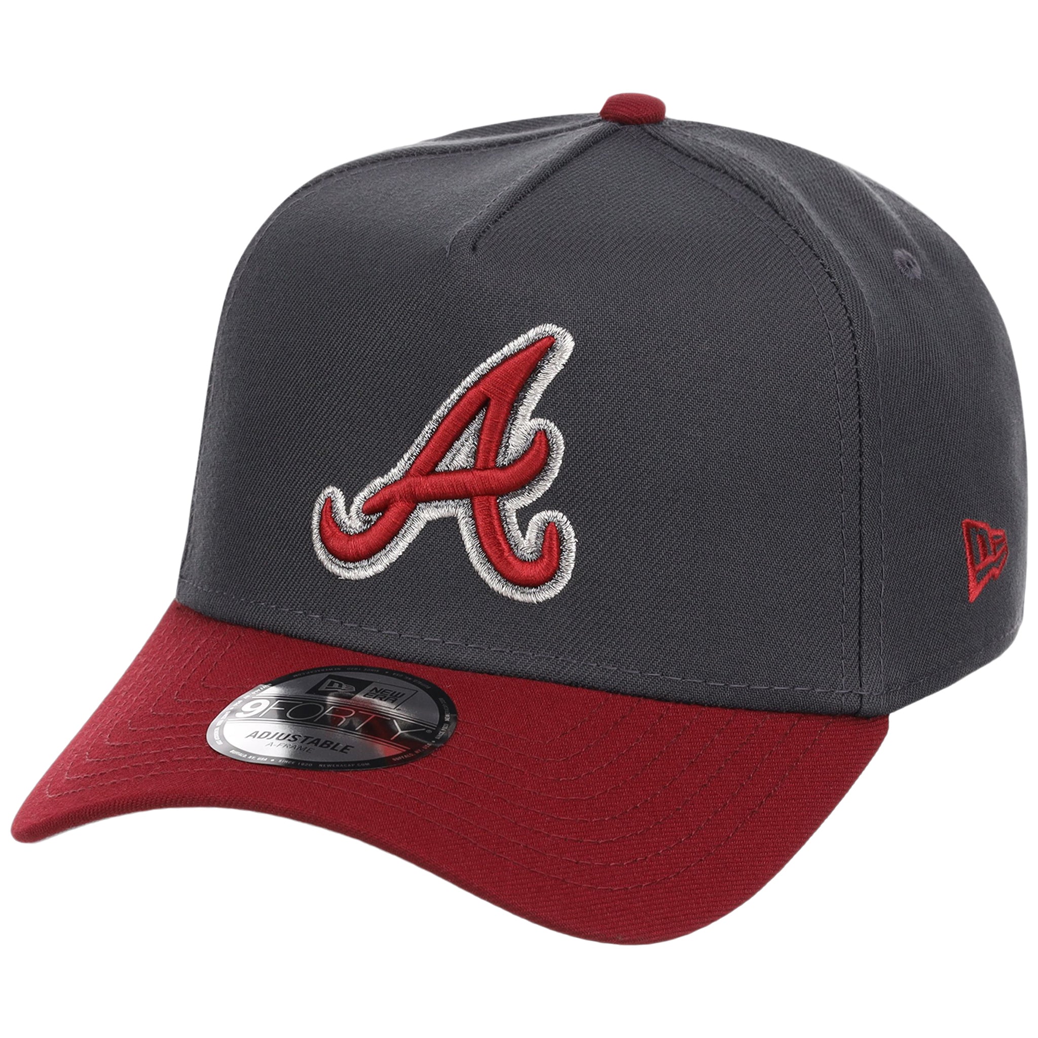 Atlanta Braves MLB Graphite x Cardinal FASHION CORE New Era 9FORTY A-Frame