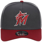 Miami Marlins MLB Graphite x Cardinal FASHION CORE New Era 9FORTY A-Frame