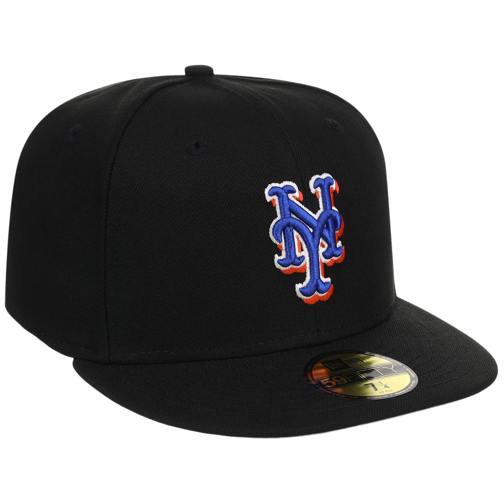 New York Mets MLB Cooperstown Authentic Collection New Era 59FIFTY (Black/Black)