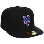 New York Mets MLB Cooperstown Authentic Collection New Era 59FIFTY (Black/Black)