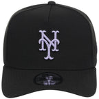 New York Mets MLB Black x Lavender FASHION CORE New Era 9FORTY A-Frame