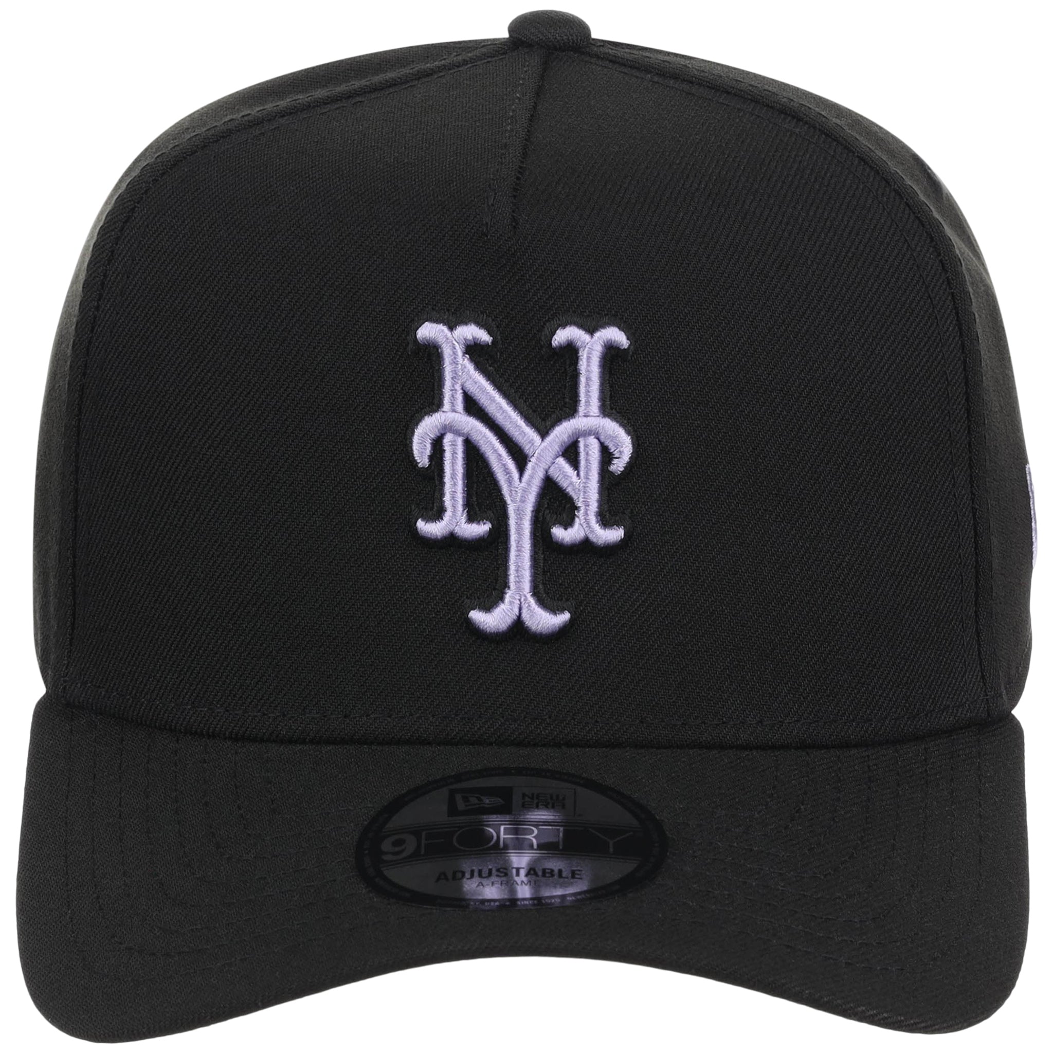New York Mets MLB Black x Lavender FASHION CORE New Era 9FORTY A-Frame