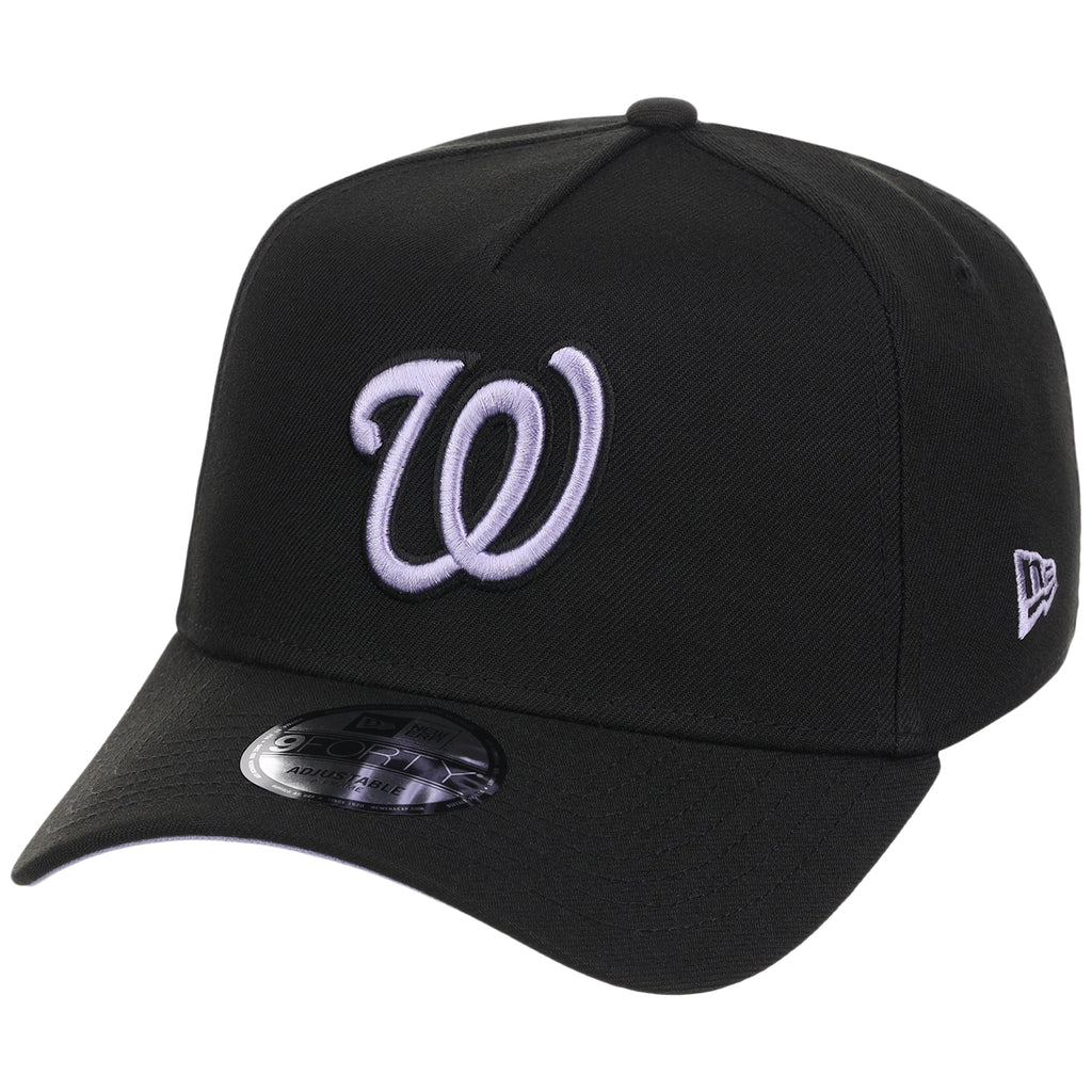 Washington Nationals MLB Black x Lavender FASHION CORE New Era 9FORTY A-Frame