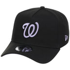 Washington Nationals MLB Black x Lavender FASHION CORE New Era 9FORTY A-Frame