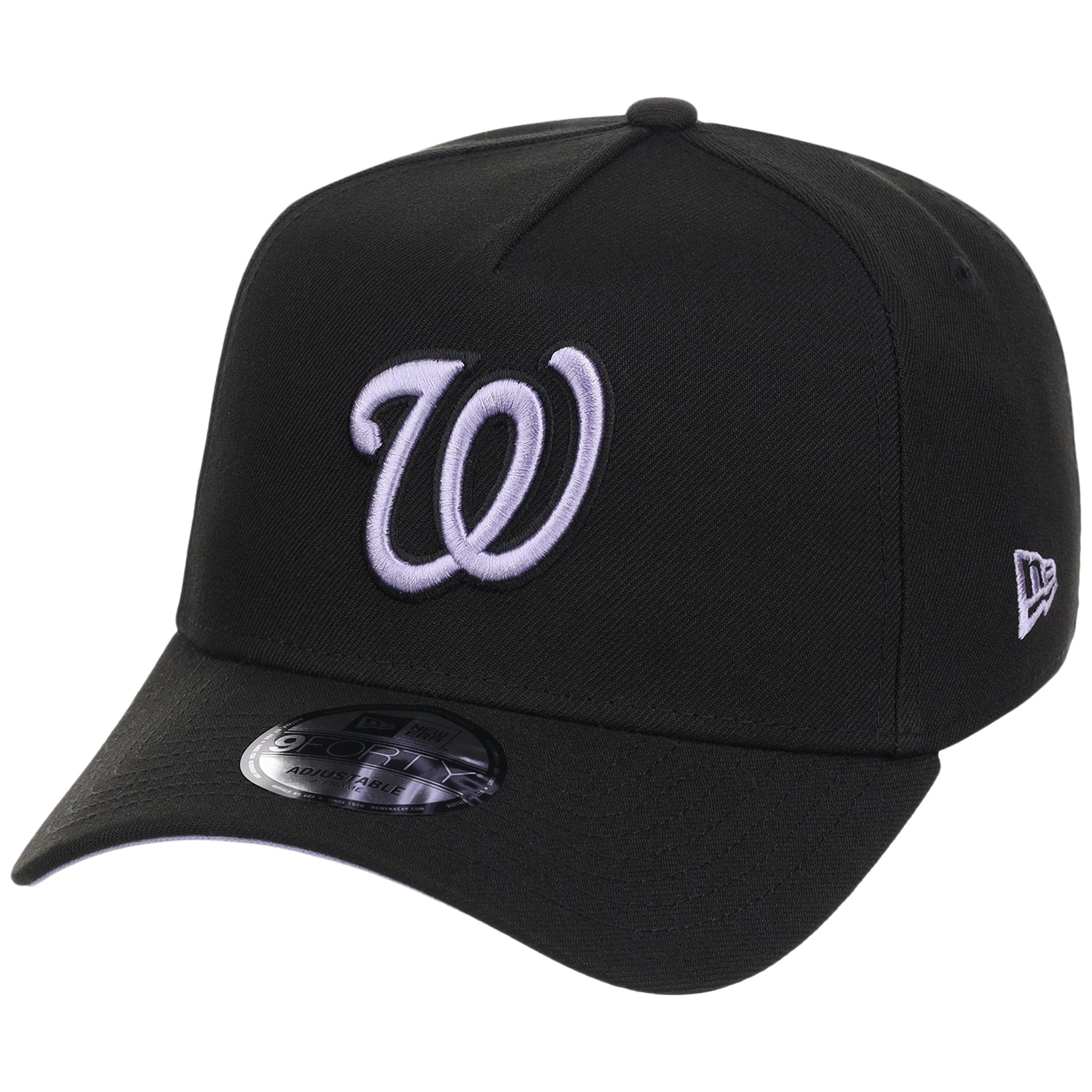 Washington Nationals MLB Black x Lavender FASHION CORE New Era 9FORTY A-Frame