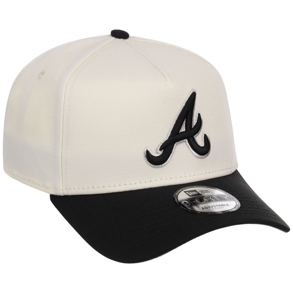 Atlanta Braves MLB Chrome x Black FASHION CORE New Era 9FORTY A-Frame