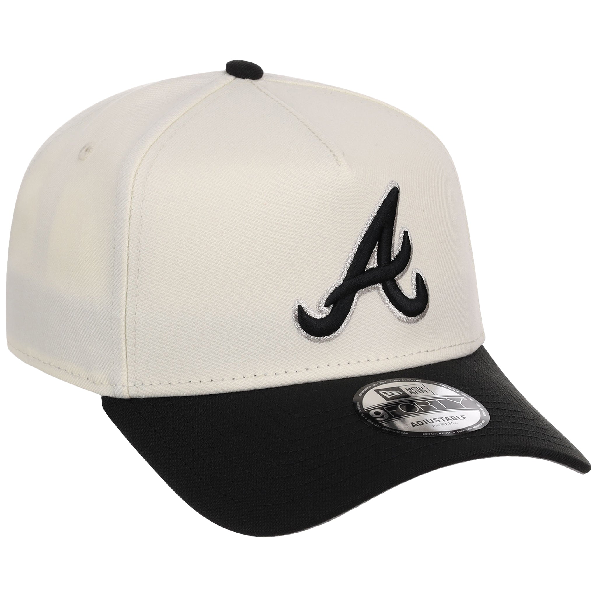 Atlanta Braves MLB Chrome x Black FASHION CORE New Era 9FORTY A-Frame