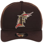 Miami Marlins MLB Burnt Wood FASHION CORE New Era 9FORTY A-Frame