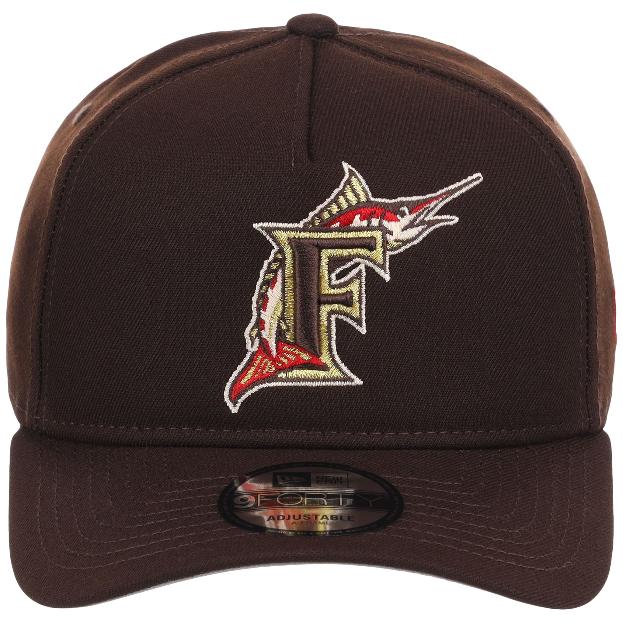 Miami Marlins MLB Burnt Wood FASHION CORE New Era 9FORTY A-Frame