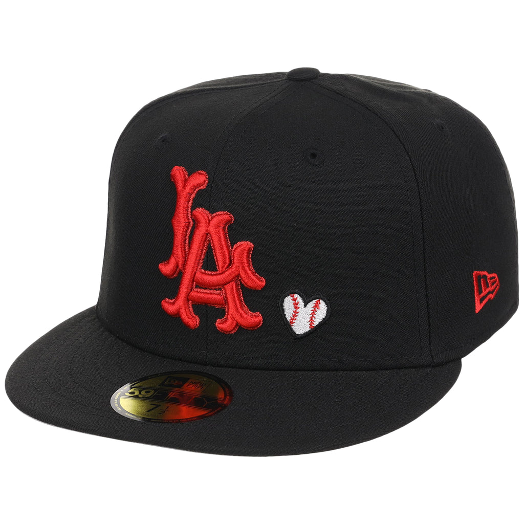 Los Angeles Angels Crown the City New Era 59FIFTY Hearts (Black/Black/Gray)