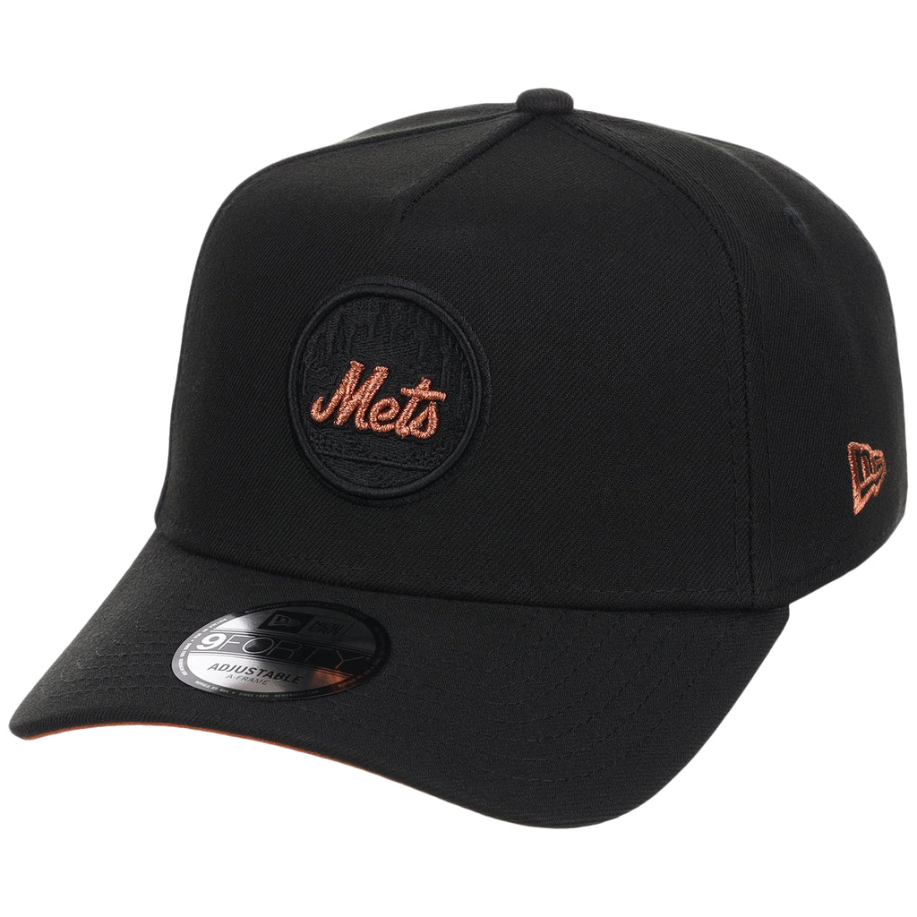 New York Mets MLB Black x Rust FASHION CORE New Era 9FORTY A-Frame