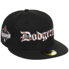 Los Angeles Dodgers Cow Script (Black/Black) Lids HD LA Pack