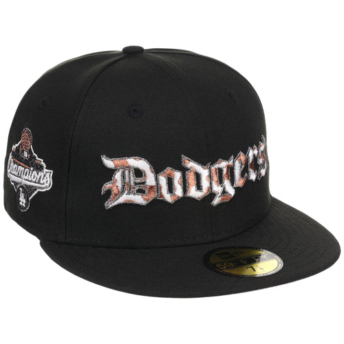 Los Angeles Dodgers Cow Script (Black/Black) Lids HD LA Pack