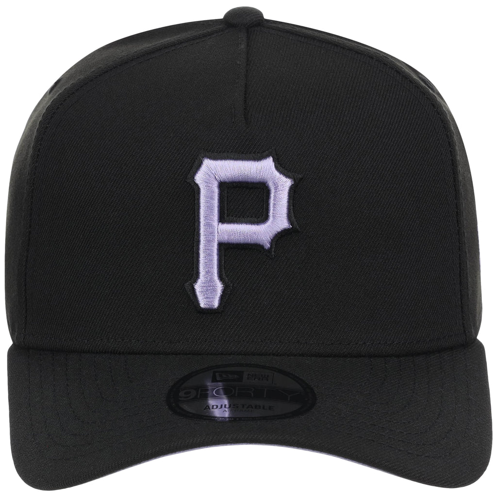 Pittsburgh Pirates MLB Black x Lavender FASHION CORE New Era 9FORTY A-Frame