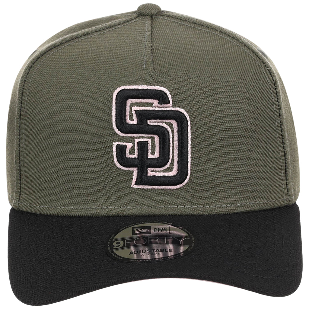 San Diego Padres MLB Olive x Black & Pink FASHION CORE New Era 9FORTY A-Frame